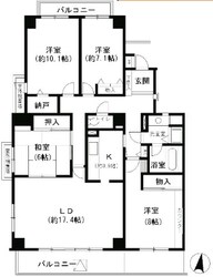 プリンセス・パーク夙川の物件間取画像